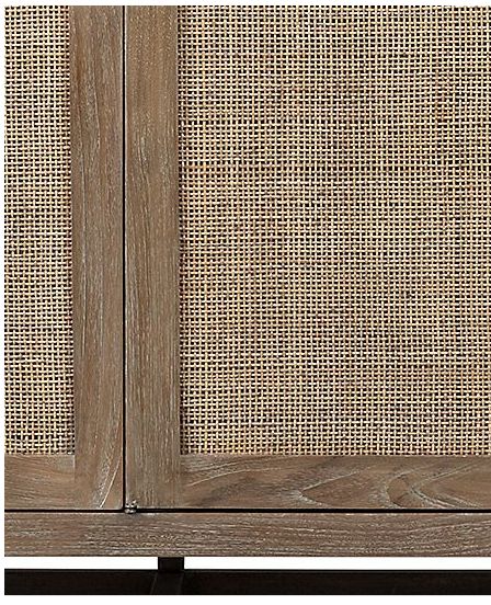 teak | rattan | console Rattan Wall Panel, Rattan Cabinet Doors, Bedroom Cupboard Doors, Rattan Console, Joinery Details, Beach House Interior, Wardrobe Doors, Cupboard Doors, Furniture Details