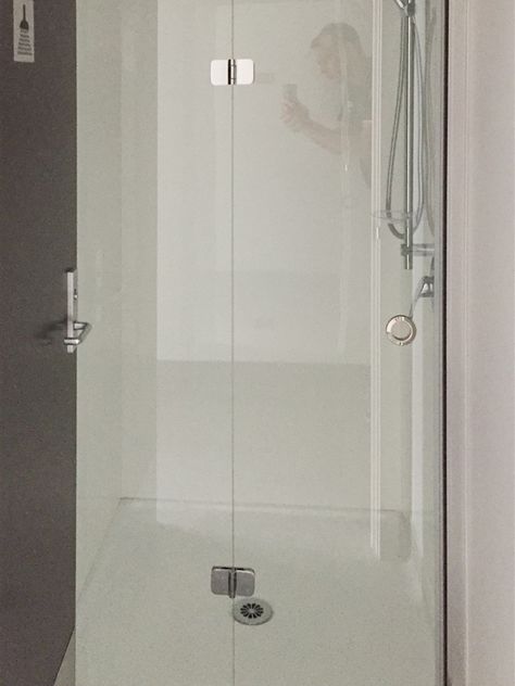 Shower Door Bifold, Bifold Shower Door, Primary Bath, House Makeover, Shower Door, Safety Glass, Bifold Doors, Shower Enclosure, Acrylic Tray