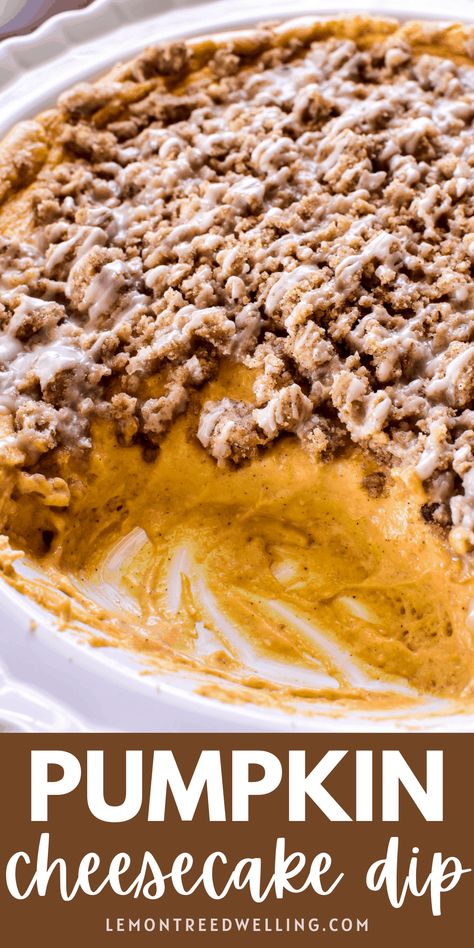 Baked Pumpkin Cheesecake, Pumpkin Cheesecake Dip Recipe, Pumpkin Cheesecake Dip, Cheesecake Dip Recipe, Lemon Tree Dwelling, Pumpkin Dip, Easy Dip, Cheesecake Dip, Sweet Dips