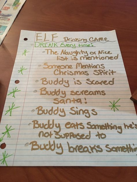 Elf drinking games Elf Drinking Game, True American, Drinking Game, Holiday Games, Drinking Games, Elf, Singing, Drinks, Christmas