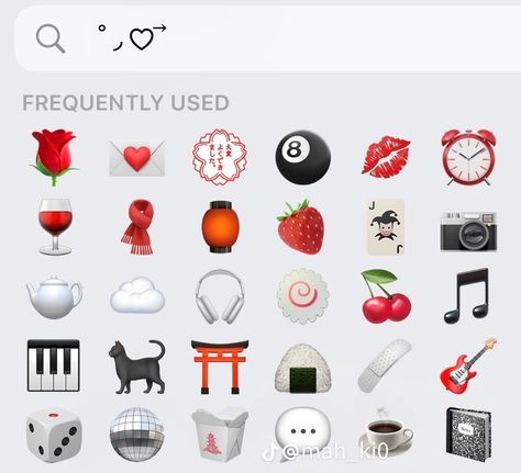 Strawberry Emoji Combo, Halloween Emoji Combos, Red Emoji Combos, Red Emoji Combinations, Combo Emoji, Aesthetic Emojis, Cute Emoji Combinations, Emoji Combos, Emoji Set