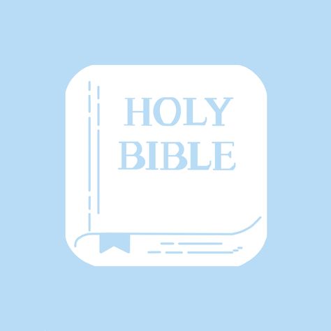 Blue Goodnotes Icon, Blue Bible Icon, Bible App Icon, Baby Blue Iphone Wallpaper, Light Blue App Icons, Blue Homescreen, Blue Bible, Holly Bible, Ipad Icons