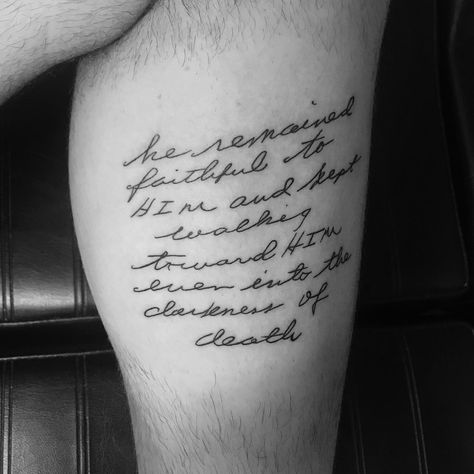 My latest tattoo - One of my late grandfathers many spiritual poems found in his house after he passed. Done by Al D. at Dark Age Studio in Denton TX. #tattoos #tattoo #beauty Stargazer Lily Tattoo, Victory Tattoo, Grandfather Tattoo, Revolver Tattoo, Remember Tattoo, Spiritual Poems, History Tattoos, Frog Tattoos, Paw Tattoo