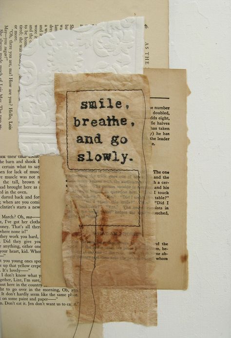 Kunstjournal Inspiration, Tea Bag Art, Zen Quotes, Graphisches Design, Old Book, Altered Books, Art Journal Inspiration, Art Journals, Paper Collage