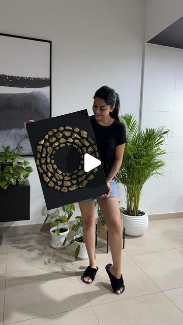 Arpita Kaur on Instagram: "Wall Art DIY Decor ⚡️

Firstly this cost me less than 40 dhs 😉🤓 and secondly, tell me how much you think it would cost in a store? 😰

This was fun because I changed so many patterns before I decided on this final one. It’s nice to see how things will take shape and form. 

Idk why but I feel like this is the kind of art you see blown up in HUGE versions in expensive hotel lobby’s 😅🤣

Let me know what you think 🥰

See you in the next one ✨
Byeee 👋🏽" Expensive Hotel, Black Canvas Art, Instagram Wall, Wall Art Diy, I Changed, 3d Wall Art, Diy Crafts For Home Decor, Master Bedrooms Decor, Shape And Form