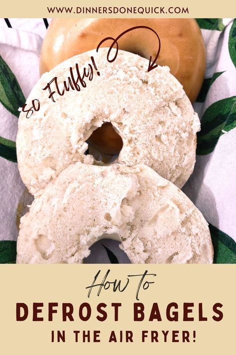 You don't need a microwave as you can defrost a frozen bagel right in your air fryer! Learn how to use 1 appliance to defrost and then heat up breakfast in the helpful guide! #dinnersdonequick #howtodefrostabagel #defrostbagel #howtodefrostafrozenbagel #defrostbagelinairfryer #airfryerbagel Crispy Breakfast Potatoes, Fluffy French Toast, Air Fryer Recipes Breakfast, French Toast Sticks, Delicious Breakfast Recipes, Indulgent Desserts, Quick And Easy Breakfast, Arabic Food, New Flavour