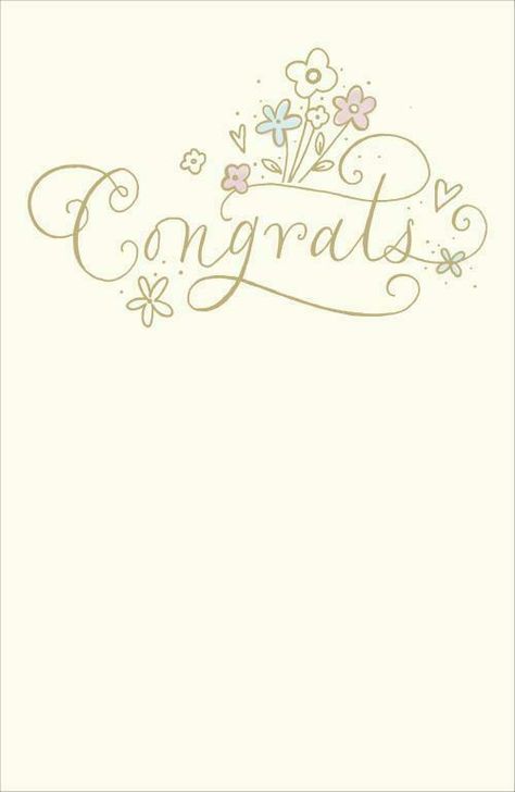 Wording on Front: Congrats Inside Verse: What great news Dimensions: 135 x 210mm Finish: Matt, Foil Congratulations Card Design, Congratulations Images, Congratulations Greeting Card, Congratulations Greetings, Art N Craft, Congratulations Card, Online Design, Wedding Cards, Greeting Card