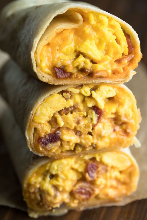 Bacon And Egg Burrito, Breakfast Mexican Burritos, Breakfast Burrito With Rice, Cheesy Breakfast Burritos, Breakfast Burrito Bacon, Breakfast Burrito Recipe Bacon, Breakfast Burritos With Bacon, Bacon Egg Burrito, Sonic Breakfast Burrito Recipe