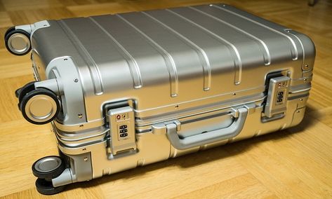 Xiaomi 20" Aluminum Suitcase - Review | elProducente.com Travel Rimowa Essential Trunk Plus, Rimowa Luggage White, Silver Suitcase, Aluminum Suitcase, Aluminum Luggage, Aluminium Suitcase, Number Code, Airport Security, Carry On Size