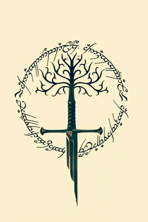 Anduril Wallpaper, Tattoo Ideas Nerdy, Lord Of The Rings Symbols, Silmarillion Tattoo, Lotr Symbols, Aragorn Tattoo, Geek Tattoo Ideas, Middle Earth Tattoo, Tolkien Tattoo