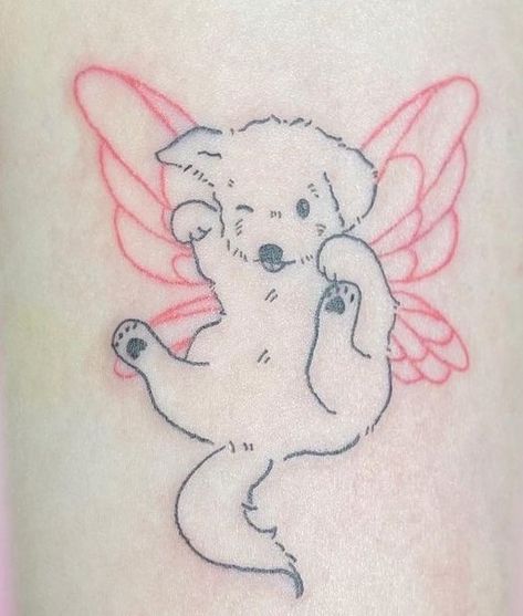 Dog Tattoo Maltese, Tattoos Pets, Lil Tattoos, Maltese Tattoo, Leo Tattoo, Tatted Men, Leo Tattoos, Cute Little Tattoos, Mother Daughter Tattoos