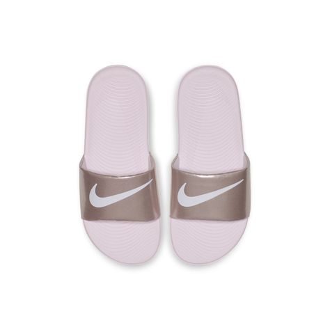 Nike Kawa Little/Big Kids' Slide Size 6Y (Arctic Pink) Slides Nike, Cute Slides, Nike Slides, Baby Dragon, Store Shoes, Boys Nike, Kids Slide, Nike Store, Black White Fashion