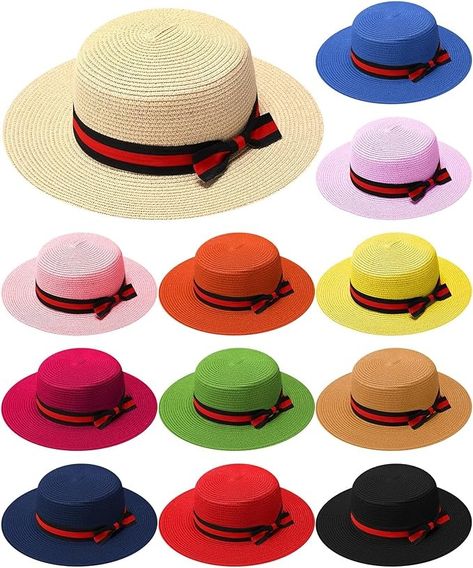 Straw boater hat