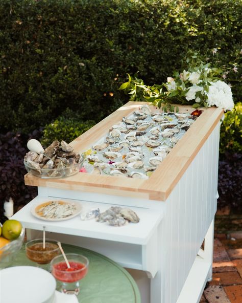 Oyster catering for every occasion... Styling & Oysters @shuckyeah.bydawsons Photography @dainamariephotography Florals @val.ent.een Oyster Catering, Oyster Bar Wedding, Oyster Roast Engagement Party, Seafood Station, Seafood Catering, Oyster Roast Party, Oyster Roast, Oyster Bar, Party Inspiration