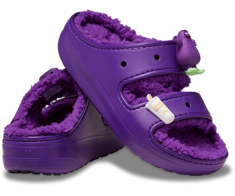 McDonald’s x Crocs Grimace Cozzzy Sandal - Crocs Cars Crocs, Classic Cozzzy Sandal, Saltwater Sandals, High Heel Slippers, Crocs Classic Clogs, Muck Boots, Size 10 Women, Women's Crocs, Heel Slippers