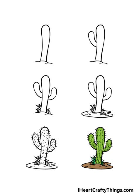 Cartoon Cactus Drawing, Cactus Drawing Easy, Desert Drawing, Cactus Cartoon, Cartoon Cactus, Dnd Crafts, Cactus Drawing, Weird Plants, Graffiti Writing