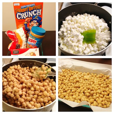 Captain Crunch Treats, Peanut Butter Captain Crunch, Bunco Snacks, Captain Crunch Cereal, Peanut Butter Rice Krispie Treats, Captain Crunch, Farm Recipes, Peanut Butter Crunch, Crunch Recipe