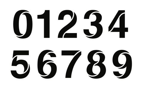 Illustration 5 Number Design Fonts, 5 Number Design, Number Design Fonts, Jersey Font, Alfabet Font, Numbers Typography, Number Fonts, Stencil Font, Number Stencils