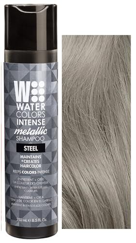 Watercolors Intense Metallic Color Depositing Sulfate & Paraben Free Shampoo, Maintains & Enhances Haircolor - Steel 8.5 oz Dreamy Hair, Color Depositing Shampoo, Purple Shampoo, Treated Hair, Metallic Colors, Paraben Free, Paraben Free Products, Beauty And Personal Care, Hair Color