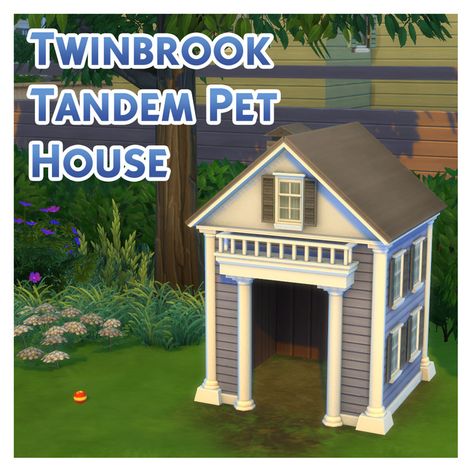 alistu: “ TS3 > TS4 The Twinbrook Tandem Pet House Conversion My latest pet house conversion is here! I know it’s been done before by others but this one is Maxis-match and has custom tuning to stop object clipping. It has 12 designs asn costs 475... Sims 4 Cc Dog House, Sims 4 Cc Pet Stuff, Sims 4 Pet Cc, Around The Sims 4, Sims Pets, Sims 4 Cc Shoes, Sims Ideas, Sims 4 Update, Best Sims