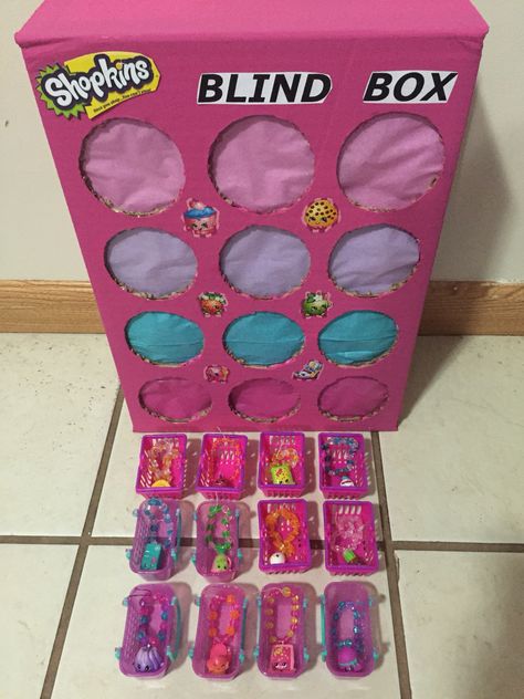 Shopkins punch box. Used duplicate Shopkins to make bracelets. These are used as prizes for games. Prizes For Games, Shopkins Bday, Shopkins Birthday Party, Shopkins Party, Shopkins Birthday, Make Bracelets, Bday Girl, Birthday Games, 6th Birthday Parties