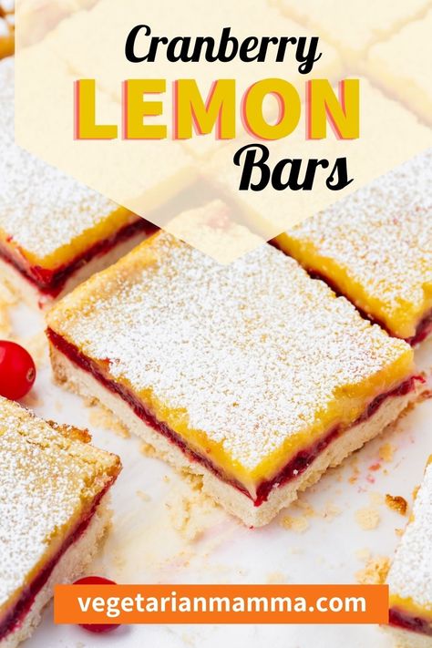 Lemon Cranberry Bars, Cranberry Lemon Bars, Lemon Desserts Easy, Lemon Cranberry, Low Carb Mug Cakes, Cranberry Bars, Gluten Free Desserts Healthy, Fresh Cranberry, Cranberry Jam