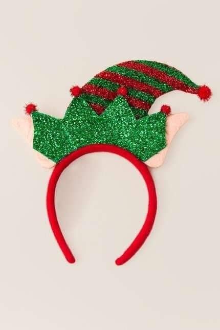 Christmas Hair Bows Diy, Christmas Headband Diy, Elf Ear, Hair Decor, Christmas Hair Accessories, Christmas Props, Christmas Santa Hat, Hat Headband, Holiday Hair