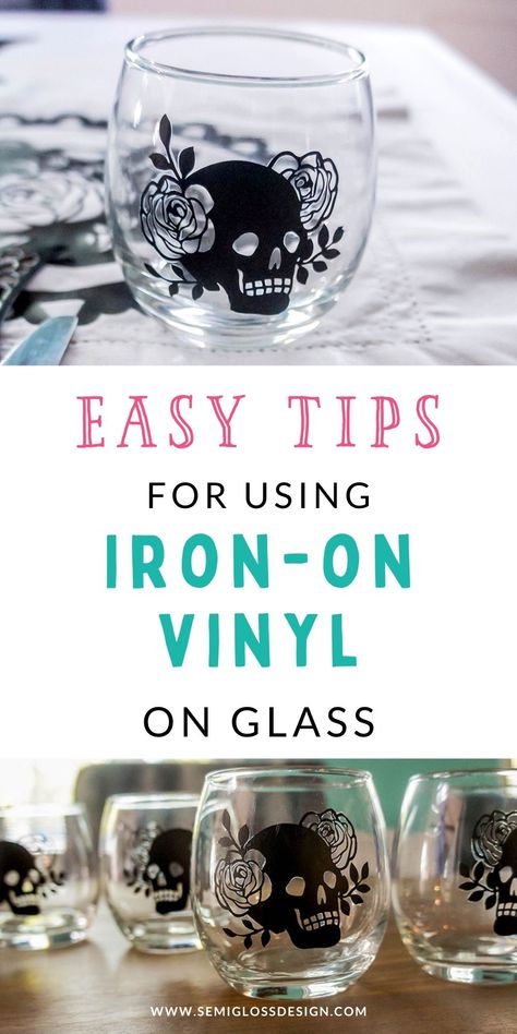 Vinyl On Glass, Cricut Heat Transfer Vinyl, Vinyle Cricut, Inkscape Tutorials, Htv Projects, Cricut Help, Diy Wine Glasses, Custom Wine Glasses, Cricut Projects Beginner