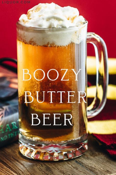 Butterbeer Recipe Alcoholic, Alcoholic Butterbeer, Butter Beer Recipe Harry Potter, Harry Potter Cocktails, Harry Potter Drinks, The Three Broomsticks, Homemade Butterscotch, Harry Potter Marathon, Harry Potter Butter Beer