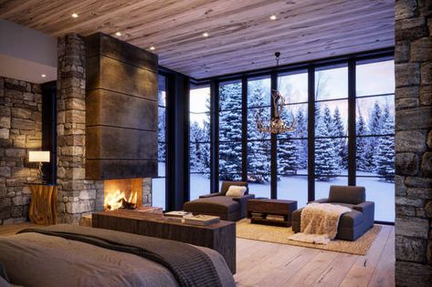 Mountain Modern Living Room, Cozy Mountain Home, Ski House, Country Retreat, Luxury Ski, Rustic Retreat, Mountain Living, Mountain Modern, Modern Mountain