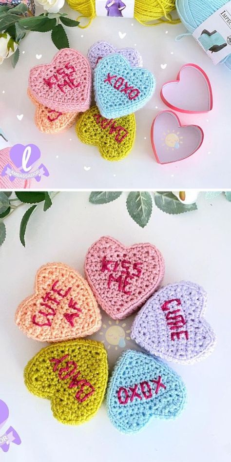 Crochet Heart Box Free Pattern, Flower Pillow Pattern, Free Heart Crochet Pattern, Crochet Valentine Patterns, Crochet Project Free, Valentines Patterns, Heart Themed, Heart Box, Valentines Crochet