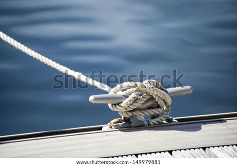 Yacht Rope Cleat Detail Image Stock Photo 149979881 | Shutterstock Bowline Knot, Dock Cleats, Utility Boat, Boat Cleats, Bass Boat, Jet Boats, Limassol, Speed Boats, Motor Boats