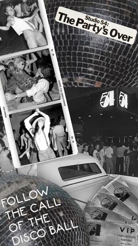 #studio54 #discofever #disco #boogie #70sinspo #retro #moodboard Hedonistic Disco Luxury, Studio 54 Bachelorette, New Years Party Theme Ideas, Disco Branding, Studio 54 Aesthetic, Groovy Disco Party, Disco Party Flyer, French Disco, Retro Moodboard