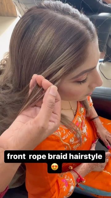 Soniarangamakeover on Instagram: "Front rope braid hair style #soniarangamakeover #hairstyles #hairstylist #novahairspray #osishairspray #hairtutorial" Rope Braid Curls Tutorial, Braid Hair Style, Rope Braided Hairstyle, Rope Braid, Braid Hair, Hair Tutorial, Hair Stylist, Braided Hairstyles, Braids