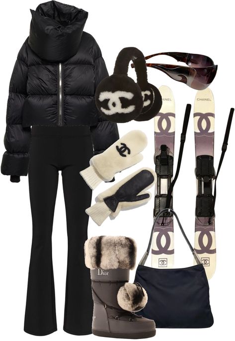 ski trip challenge outfit ideas | #chanel #chanelsport #snow #snowbunny #winter #ski