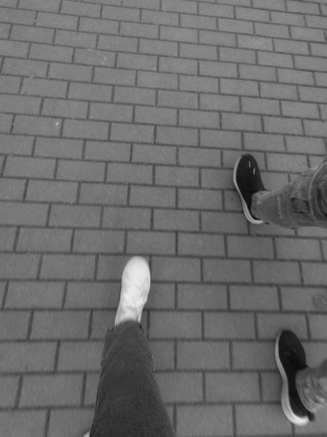 couple sneakers, dark aesthetic, black & white, b/w, couple photo idea, healthy lifestyle idea, white sneakers, tiles, hot girl walk No Face Cute Couple Pics, Aesthetic Bestie Pics No Face, Couple Photo Ideas No Face, Aesthetic Couple Pics No Face, Aesthetic Couples Blur, Boyfriend Photos No Face, Cute Couple Pics Aesthetic No Face, Black Relationships No Face, Couple Photo No Face