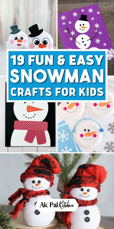 Embrace the winter wonderland with our snowman craft ideas for kids. These easy and creative snowman crafts will keep little hands busy during the colder months. From DIY snowman decorations to winter art projects, there's plenty of frosty fun to be had. Preschool snowman crafts make learning engaging and enjoyable, while snowman-themed activities add a touch of whimsy to the season. Explore snowman ornament crafts and snowman paper crafts that add charm to your holiday decor. Easy Snowman Crafts For Kids, Easy Snowman Crafts, Snowman Craft Ideas, Snowman Crafts For Kids, Cool Crafts For Kids, Sock Snowman Craft, Winter Crafts For Toddlers, Craft Ideas With Paper, Diy Snowman Decorations