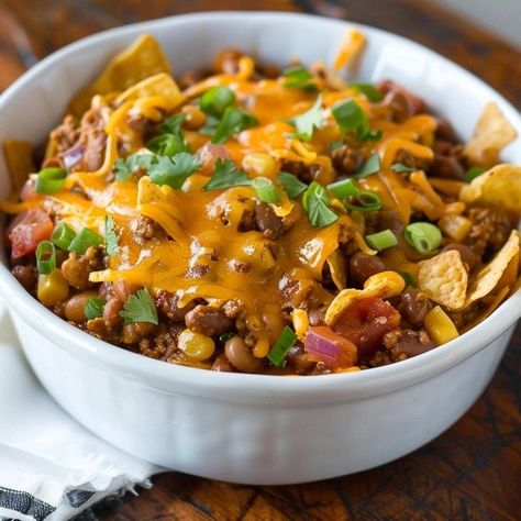 Frito Pie Recipe Frozen Fruit Salads, Frito Pie Recipe, Sausage Hashbrown Breakfast Casserole, Sausage Gravy And Biscuits, Cheddar Soup Recipe, Broccoli Cheddar Soup Recipe, Frito Pie, Hashbrown Breakfast Casserole, Food Mexican