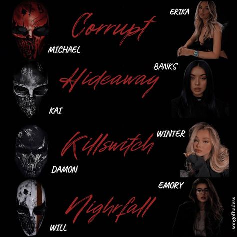 Corrupt Aesthetic Penelope Douglas, Corrupted Penelope Douglas, Devils Night Four Horsemen, Devilnight Series, 4 Horsemen Devils Night, The Devils Night Series Aesthetic, Devils Night Family Tree, Devils Night Series Books, Devil Night Series Aesthetic