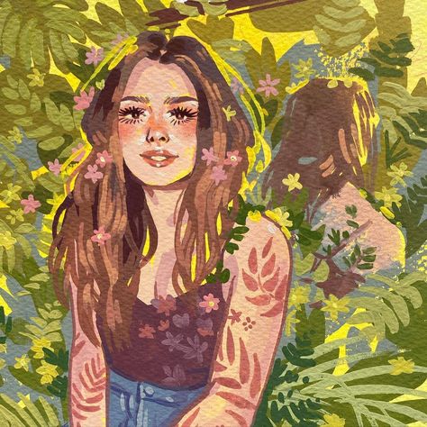 Amina Akhmadeeva (@amina.illustration) • Instagram photos and videos Amina Illustration, Illustration Painting Ideas, Happy Portrait, Human Illustration, Gouache Art, Art Corner, Illustration Painting, Art Prompts, Art Portfolio