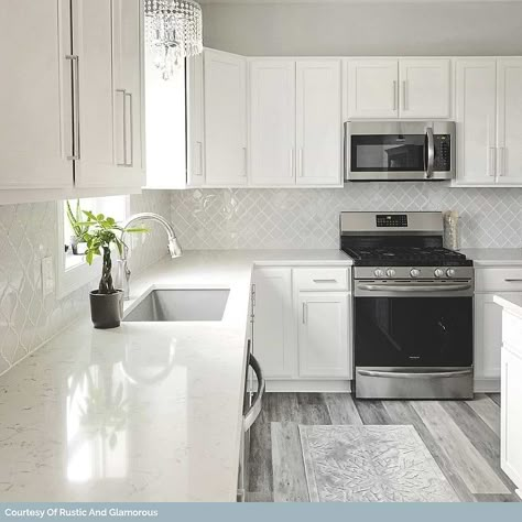 Black quartz countertops white cabinets