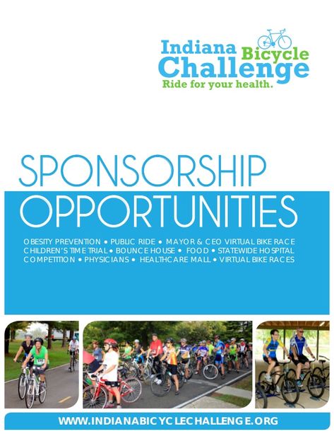 Sponsorship packet - reduced Sponsorship Levels, Packet Design, Hospital Marketing, Event Booth, Event Shirts, Event Signage, Event Logo, Bicycle Race, Event Company