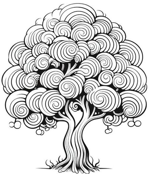 Tree Of Life Doodle, Tree Of Life Drawing, Mother Earth Art, Basic Hand Embroidery Stitches, Jr Art, Tree Coloring Page, Zen Doodle Art, Hello Kitty Coloring, Cute Doodles Drawings