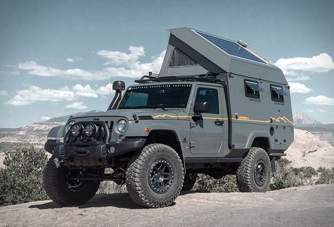 American Expedition Vehicles is always trying to create the best Jeep camper conversion on the market, and we’ll be honest, we think they’ve done just that. Their AEV OutPost II Camper is exactly the type of vehicle you would expect. At its core, this is a Jeep Wrangler Camper unit that works extremely well, which … Wrangler Camper, Jeep Wrangler Camper, Aev Jeep, American Expedition Vehicles, Toyota Tacoma Trd, Expedition Truck, Cool Jeeps, Expedition Vehicle, Jeep 4x4