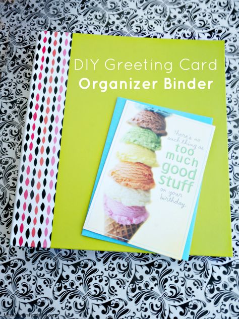 DIY Greeting Card Organizer Binder Greeting Card Storage, Greeting Card Organizer, Diy Greeting Card, Organizer Diy, Hallmark Greeting Cards, Binder Organization, Creative Valentines, Organization And Storage, Diy Valentines Crafts