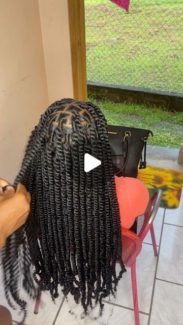 Passion Twists Over Locs, Passion Twist Over Locs, Small Marley Twists Long, Cuban Twist Hairstyles, Wavy Hair Round Face, Knotless Twist Braids, Passion Twist Braids, Passion Twists Hairstyle, Nubian Twists