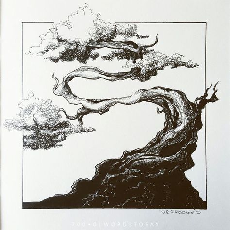 Arte Peculiar, Tree Sketches, Japanese Drawings, Pen Art Drawings, Bonsai Art, Tree Drawing, Zen Art, Tree Tattoo, Tree Art