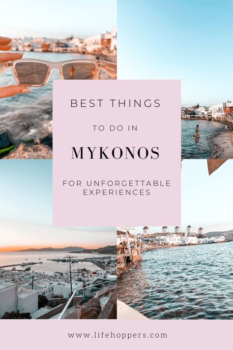 Best Things to do in Mykonos, for Unforgettable Experiences. Discover a curated a list of of the best things to do in Mykonos, including amazing experiences and activities to inspire your next trip - Life Hoppers Mykonos Things To Do, Things To Do In Mykonos, Amazing Experiences, Mykonos Beaches, Mykonos Town, Helicopter Ride, Famous Beaches, Old Port, Mykonos Greece