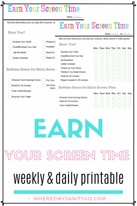 I am beyond excited to announce my collaboration with Chase Freedom Unlimited to share how I am always earning on my 2019 goals.  I’ve been keeping Screen Time Chart, Chore List For Kids, Screen Time Rules, Screen Time For Kids, Daily Printable, Rules For Kids, Homeschool Routine, Chore List, Kids Schedule