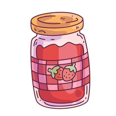 Strawberry Jam Jar Spread Clipart Cartoon Jam Illustration, Jam Cartoon, Jam Png, Sticker Typography, Indie Game Art, Jam Jars, Indie Game, Clipart Cartoon, Earring Ideas